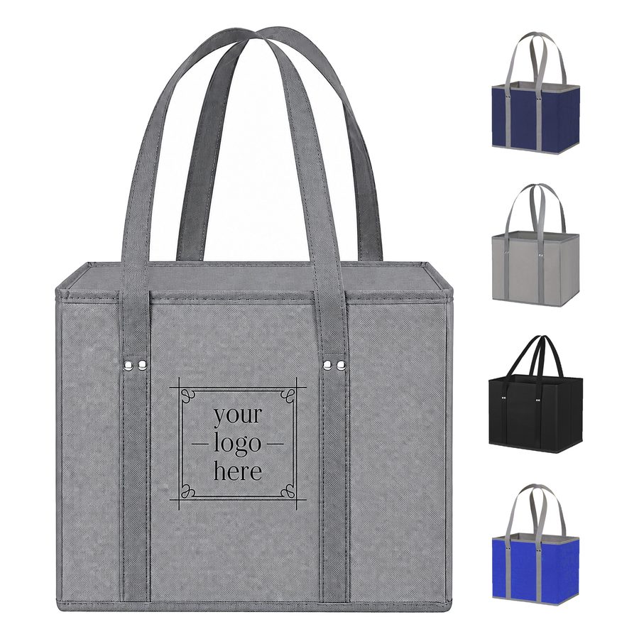 Structured Non-Woven Shopping Tote With Extended Handles