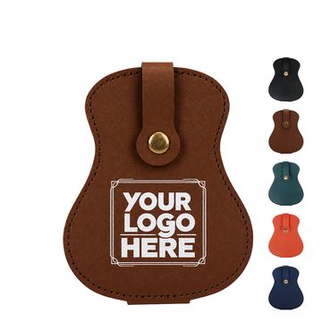 Leather Guitar Pick Case With Snap Closure