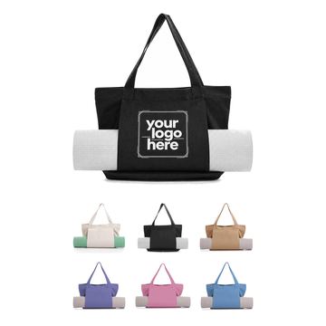 Cotton Canvas Yoga Mat Tote Bag