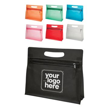 Translucent Sandblasted Plastic Vanity Bag