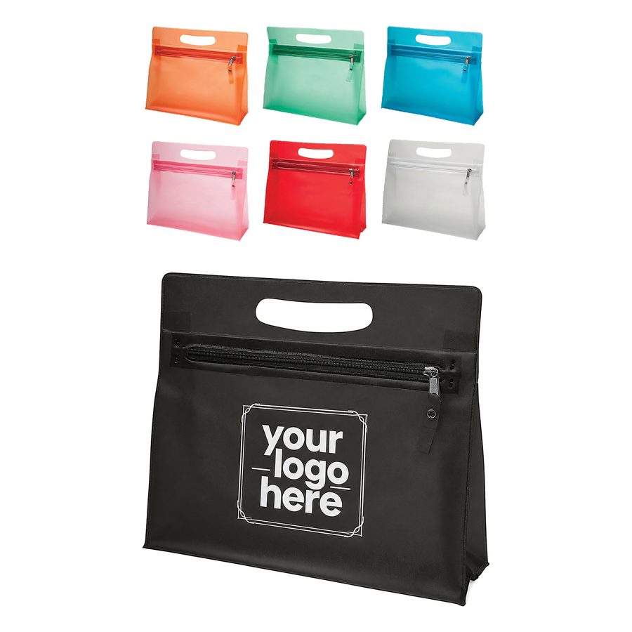 Translucent Sandblasted Plastic Vanity Bag