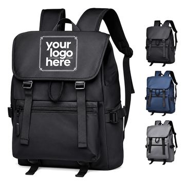 Nylon Travel Backpack With Luggage Strap And Padded Dividers
