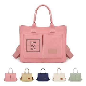 Waterproof Canvas Tote Bag With Polyester Lining And Upright Base