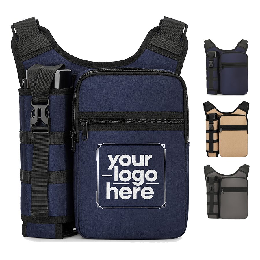 Adjustable Chest Vest Bag With Water Bottle Pocket