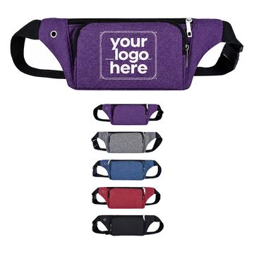 Waterproof Oxford Fabric Waist Bag With Side Headphone Port