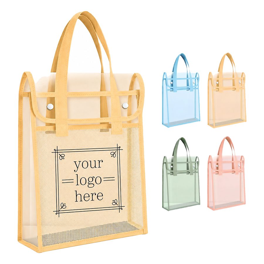 Transparent Handheld Document Tote Bag