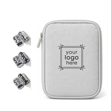 Two-Compartment Travel Cable Organizer Bag