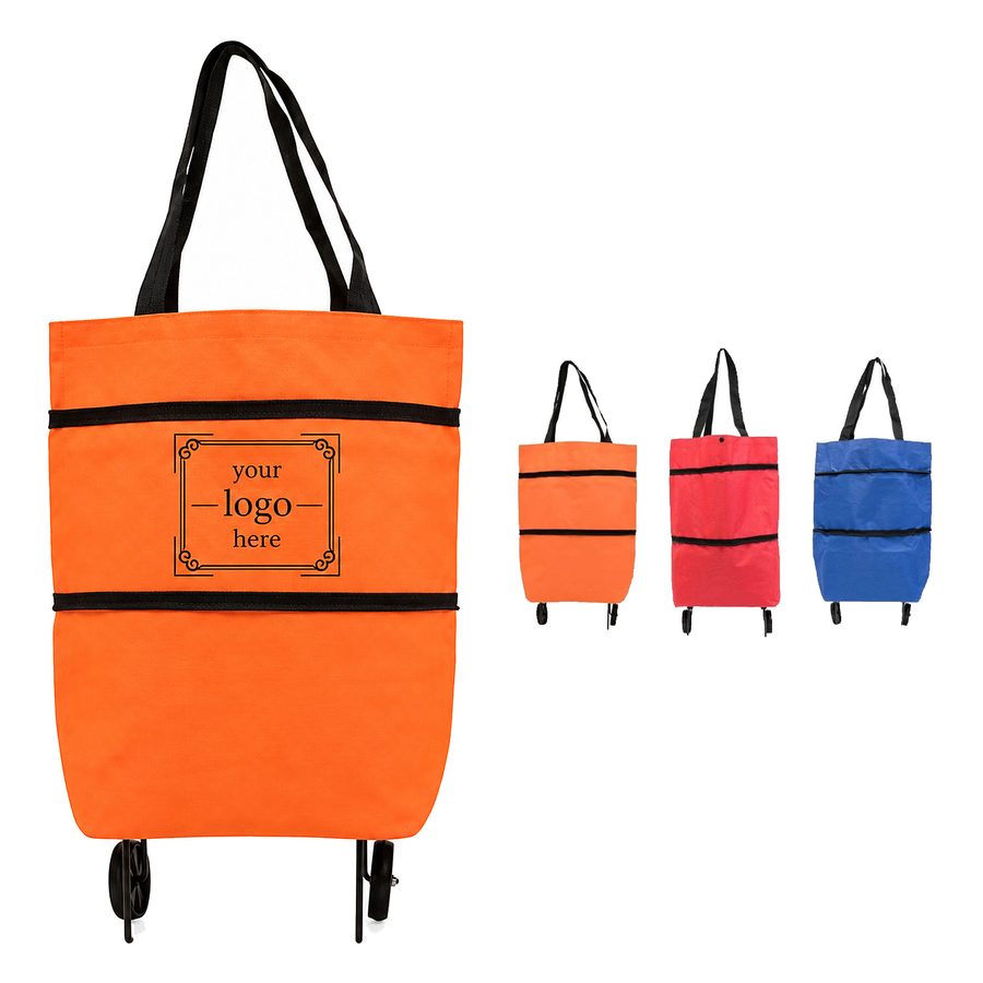 Foldable Wheeled Shopping Tote Bag