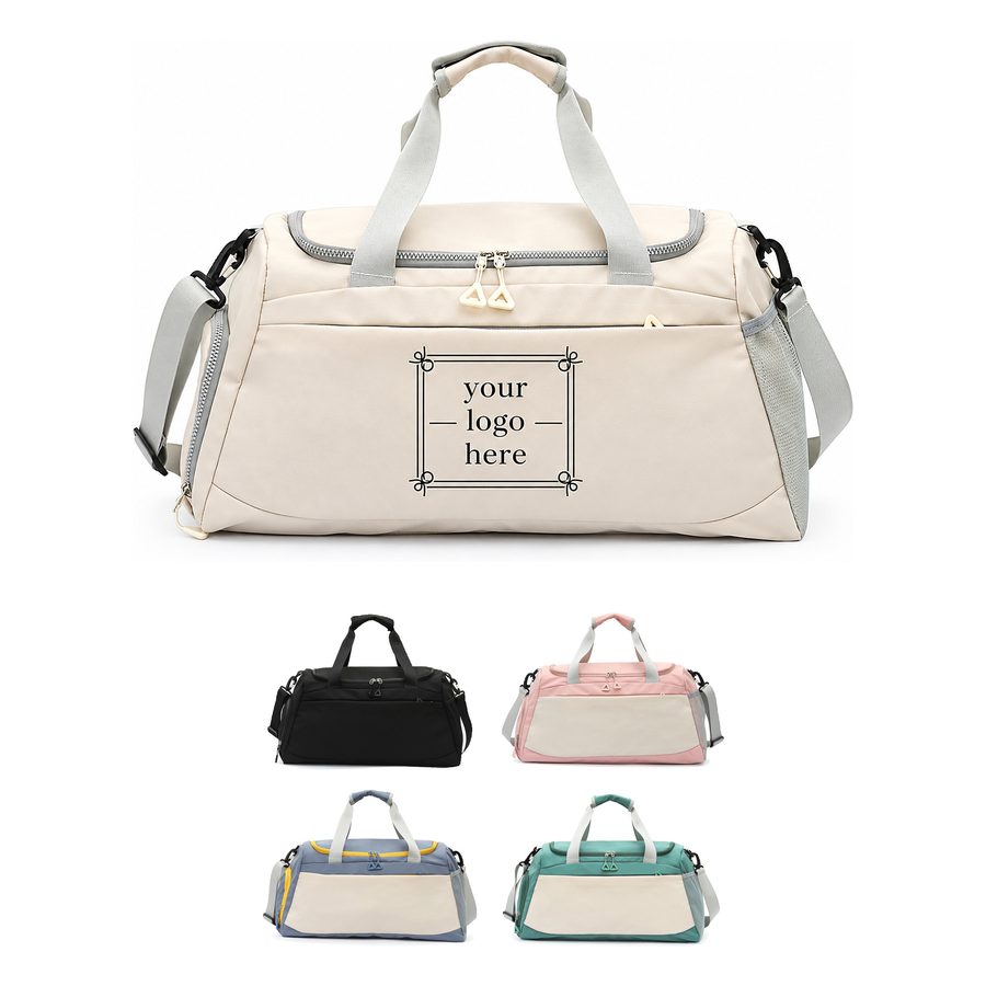 Polyester Travel Bag With Shoe Compartment
