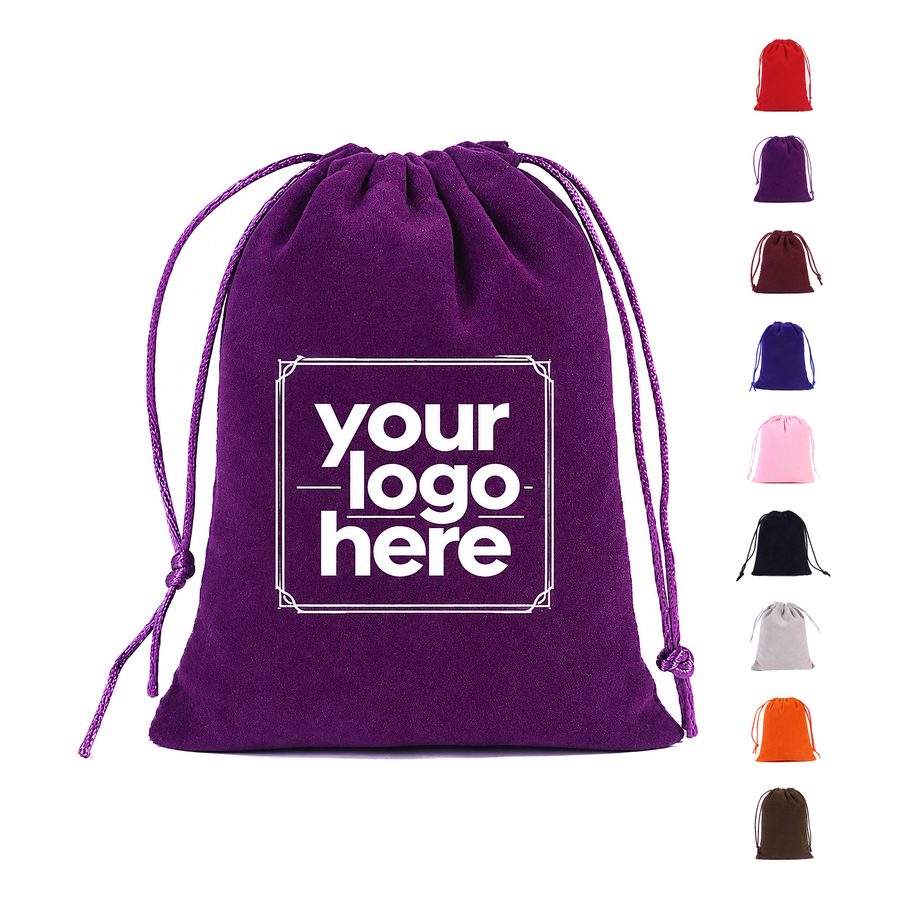 Polyester Velvet Drawstring Gift Pouches