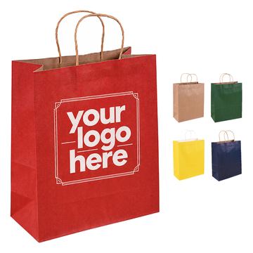 Kraft Paper Shopping Tote With Twisted Handles