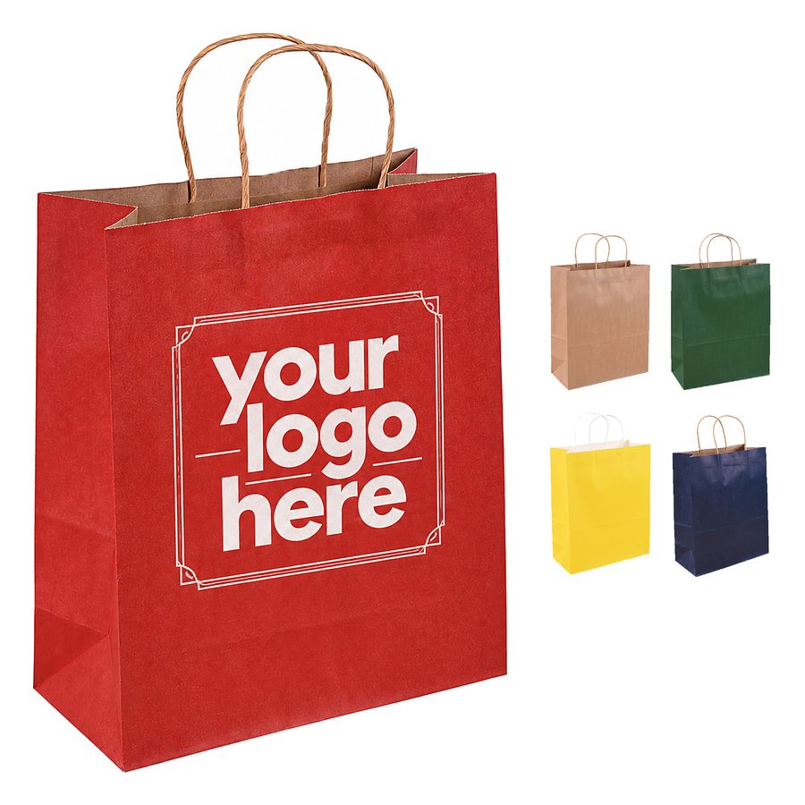 Kraft Paper Shopping Tote With Twisted Handles