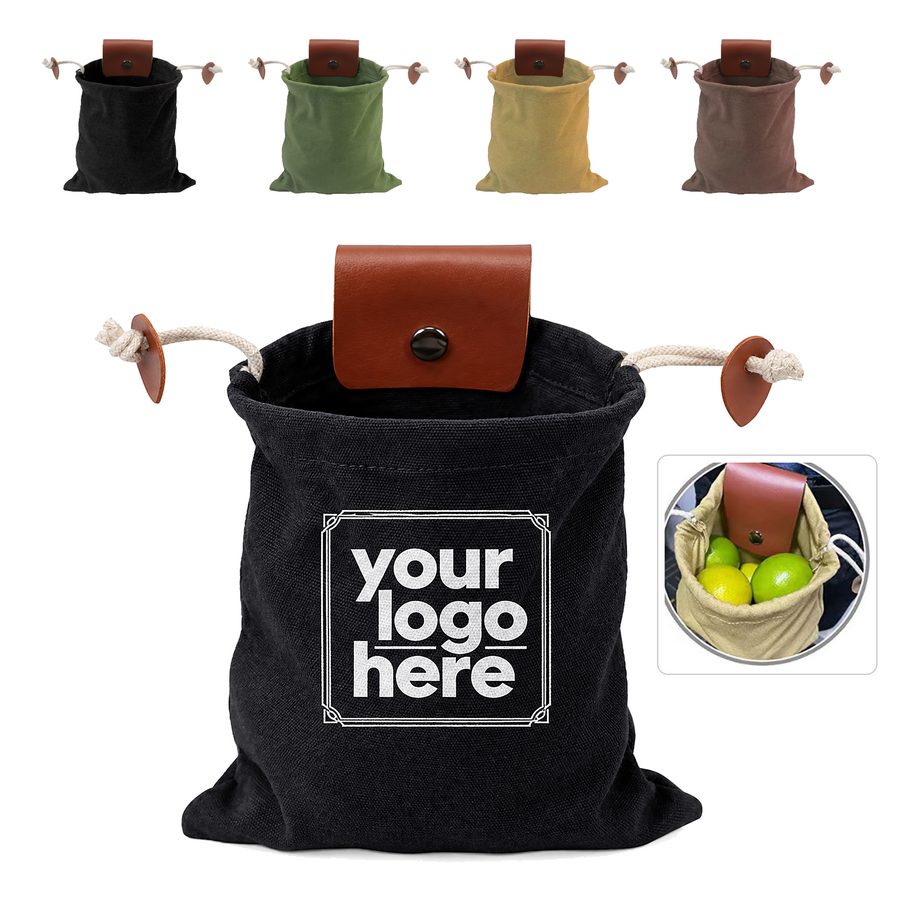 Foldable Foraging Pouch With Metal Buckle