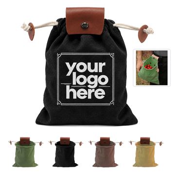 Foldable Foraging Pouch With Belt Buckle