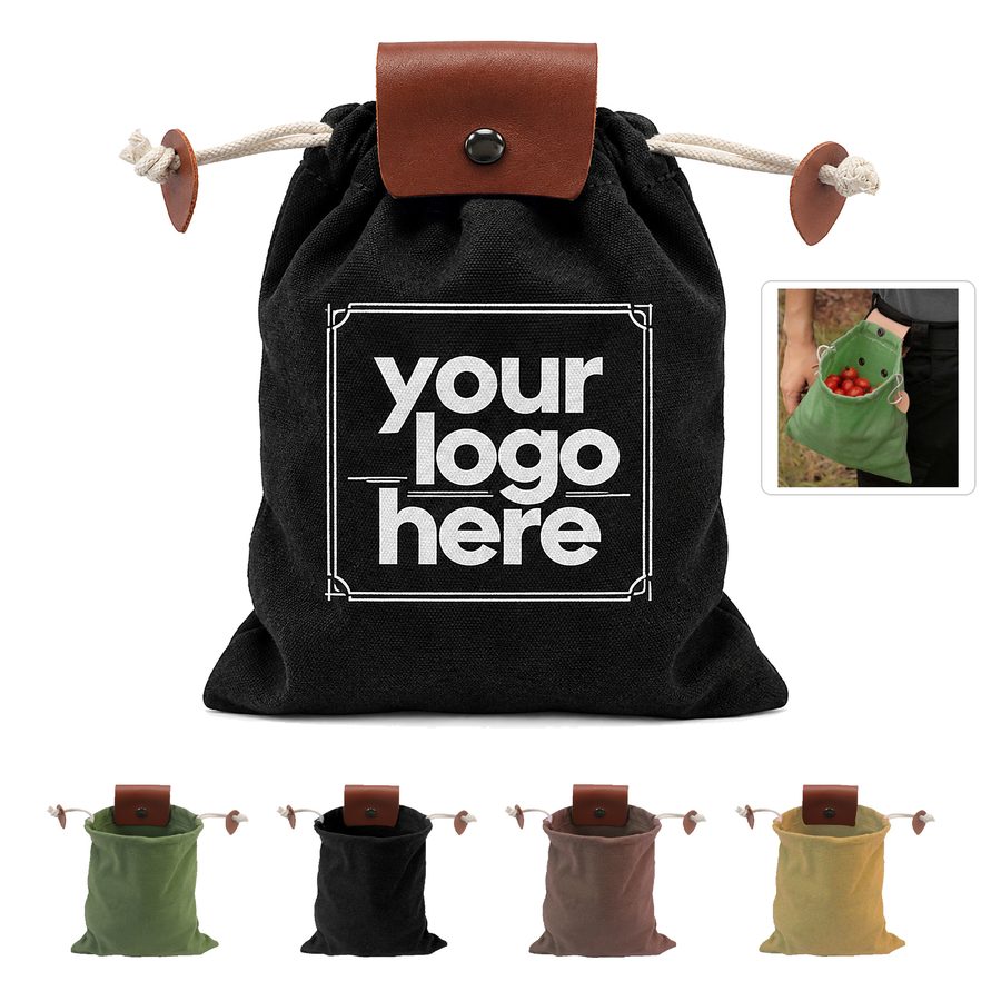 Foldable Foraging Pouch With Belt Buckle