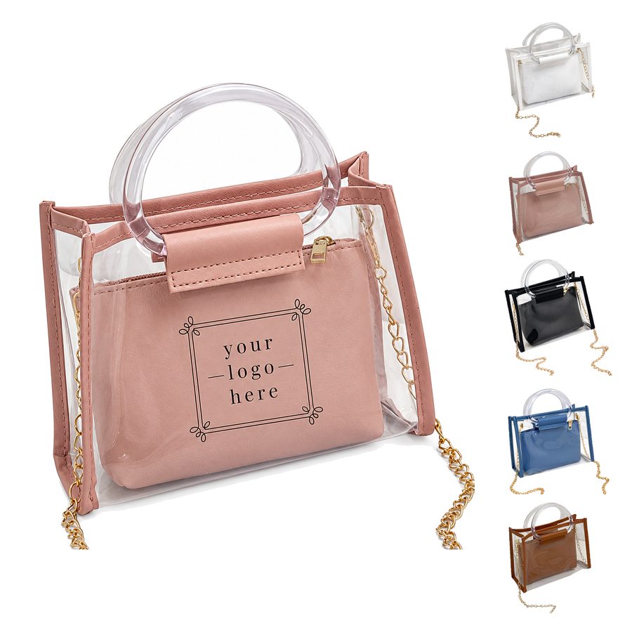 Transparent Nested Bag Set With Detachable Chain