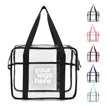 Transparent Zippered Tote Bag