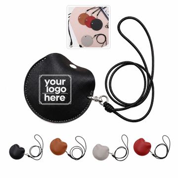 Leather Headset Carrying Case With Hook And Cord