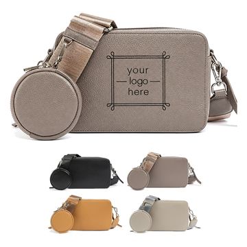 Women’s Genuine Leather Square Bag With Two Straps
