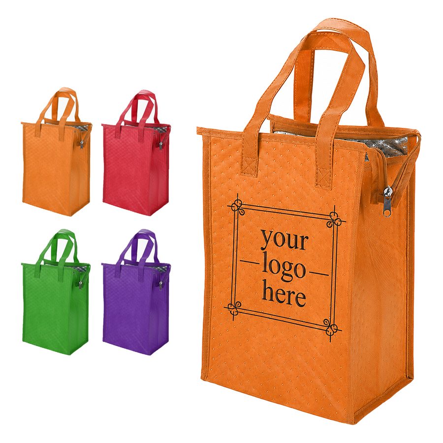 Insulated Non-Woven Polypropylene Tote Bag With Zipper
