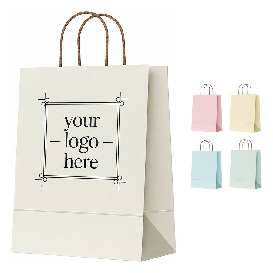 Square-Bottom Kraft Paper Gift Bags