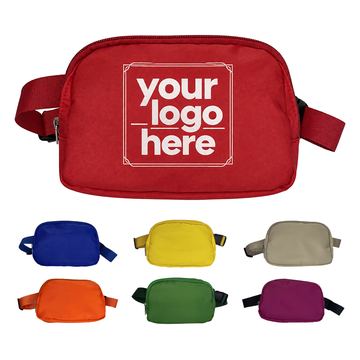 Adjustable-Strap Fabric Waist Bag