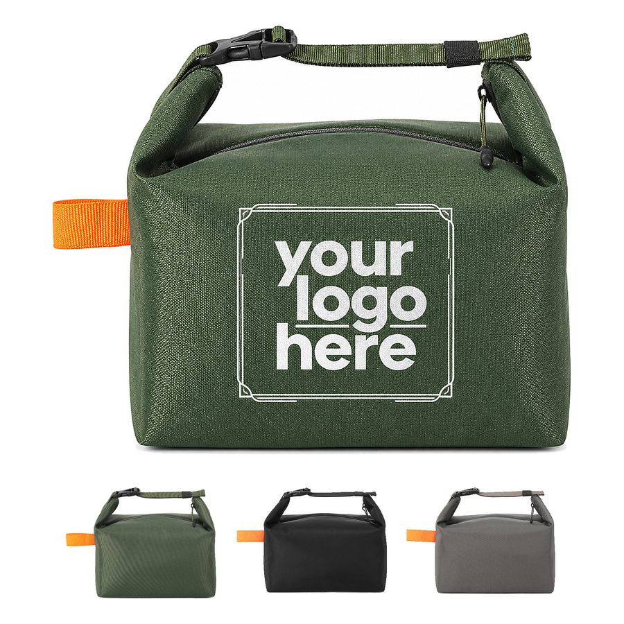 Foldable Insulated Lunch Tote With Adjustable Handle
