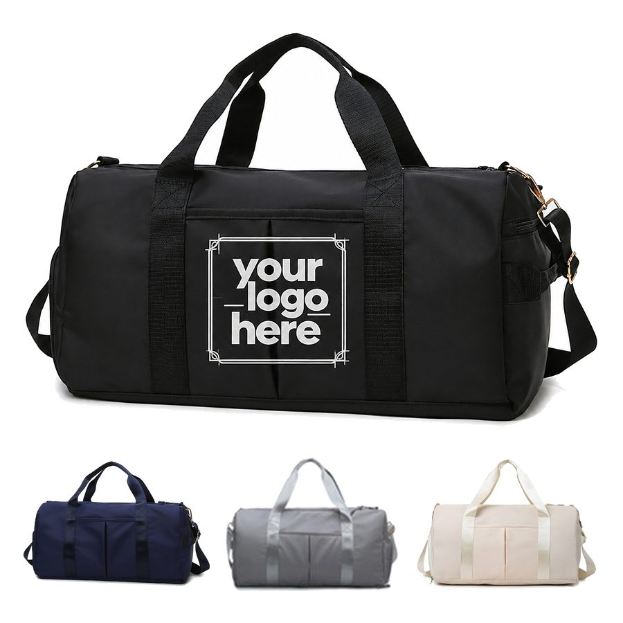 Polyester Gym Duffel Bag With Wet And Dry Compartments