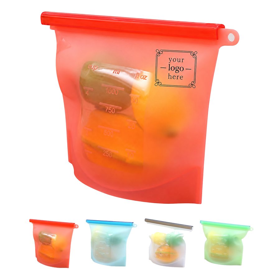 34-Ounce Silicone Food Storage Bag With Airtight Seal
