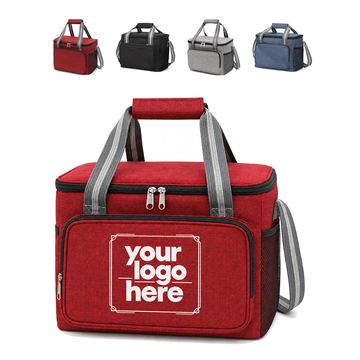 Oxford Cloth Soft Cooler With Front Zippered Pocket