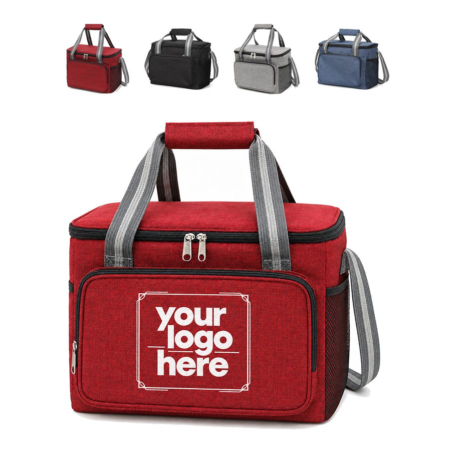 Oxford Cloth Soft Cooler With Front Zippered Pocket