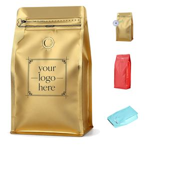 Sixteen-Ounce Coffee Storage Pouch With Air Valve