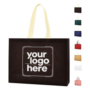 Large Square Non-Woven Grocery Tote With Reinforced Straps