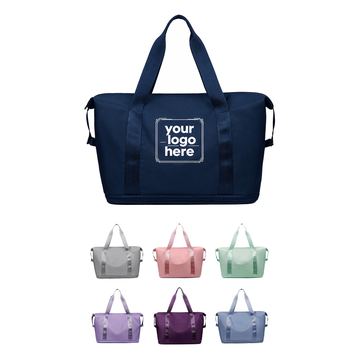 Collapsible Oxford Fabric Duffel Bag With Rear Pocket
