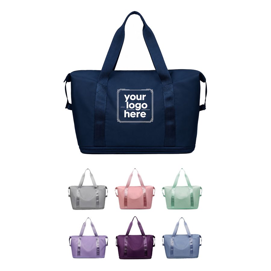 Collapsible Oxford Fabric Duffel Bag With Rear Pocket