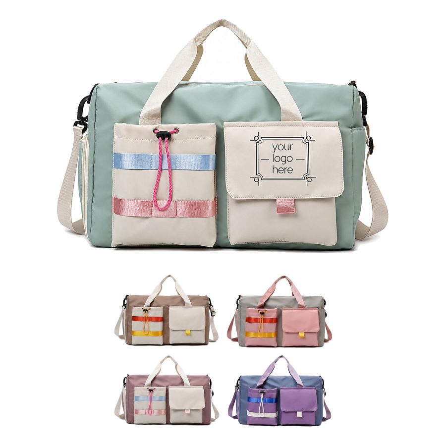 Polyester Duffel Bag With Shoe Compartment