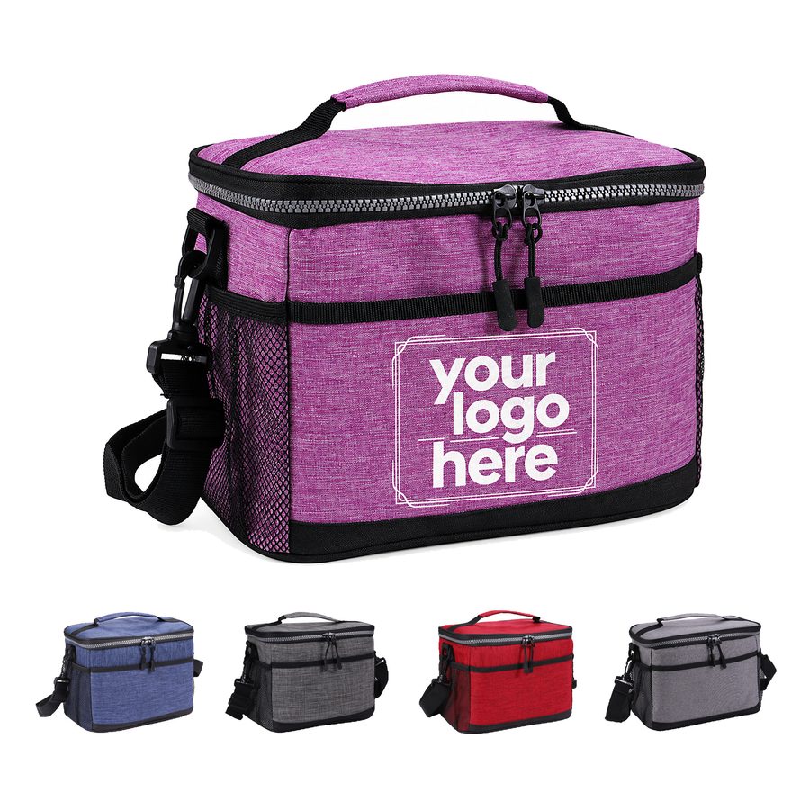 Fourteen-Can Lunch Cooler With Mesh Pockets