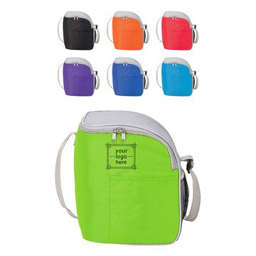 Twelve-Can Polyester Cooler With Side Pockets