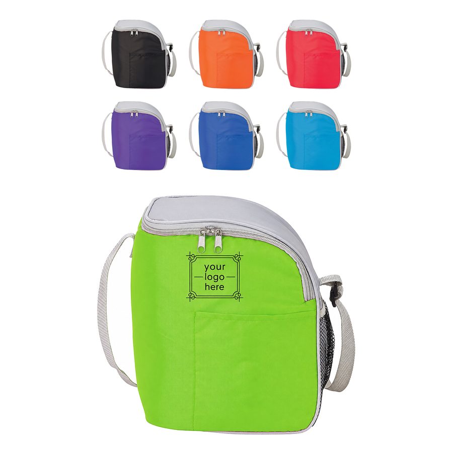 Twelve-Can Polyester Cooler With Side Pockets