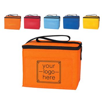 Six-Can Insulated Cooler With Front Pocket
