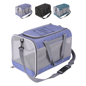Foldable Polyester Pet Carrier With Dual Openings