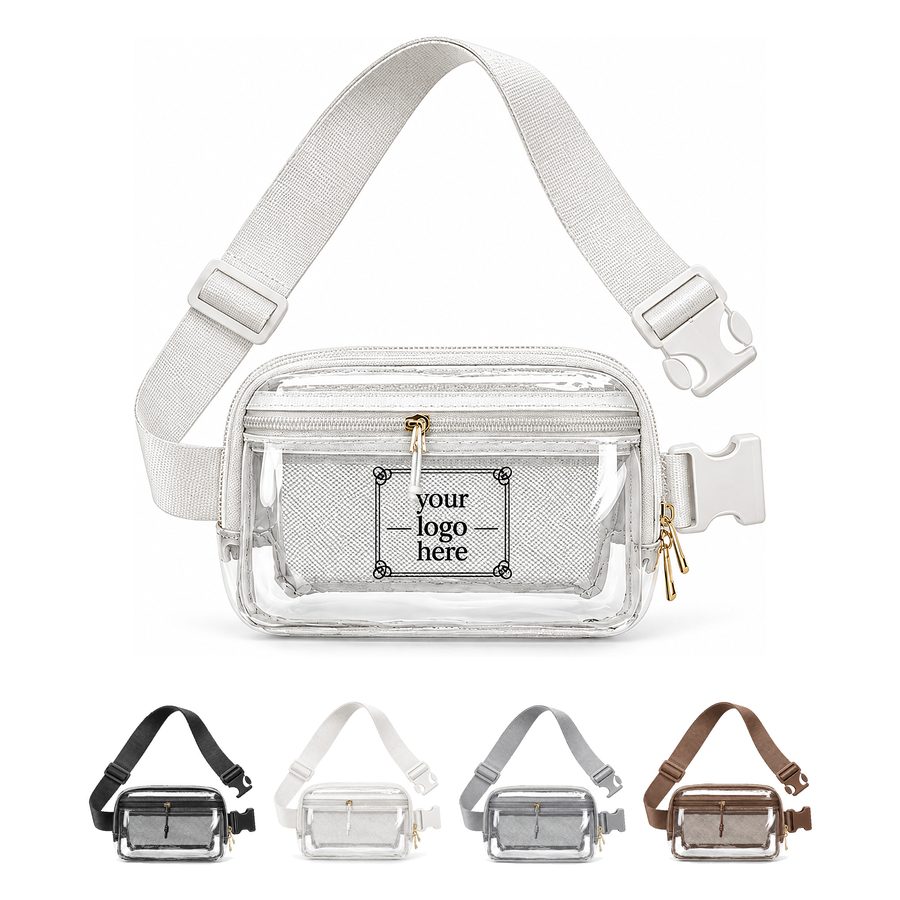 Clear Fanny Pack With Interior Mesh Pocket
