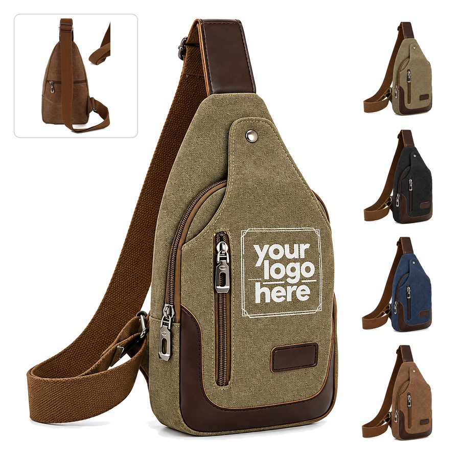 Canvas Crossbody Sling Bag