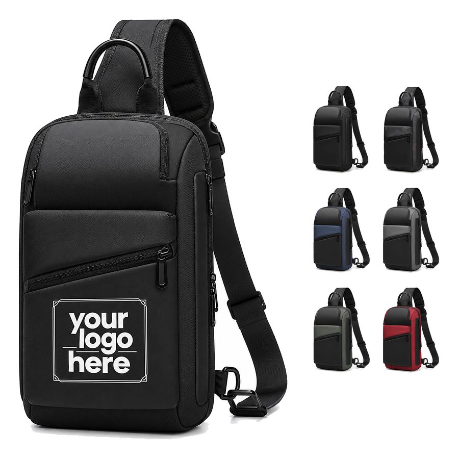 Water-Resistant Sling Bag With A Reversible Padded Strap