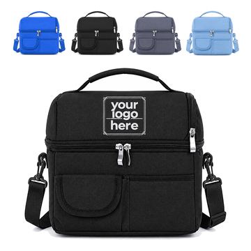 Arched-Lid Oxford Fabric Lunch Cooler Bag