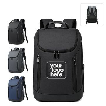 Clamshell Laptop Backpack With Padded Shoulder Straps
