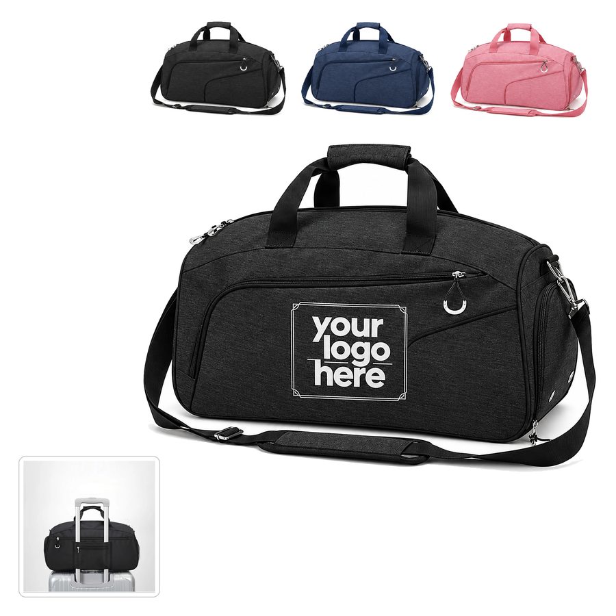 Polyester Gym Duffel Bag With Ventilated Shoe Compartment
