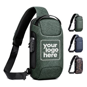 Oxford Fabric Sling Bag With Combination Lock