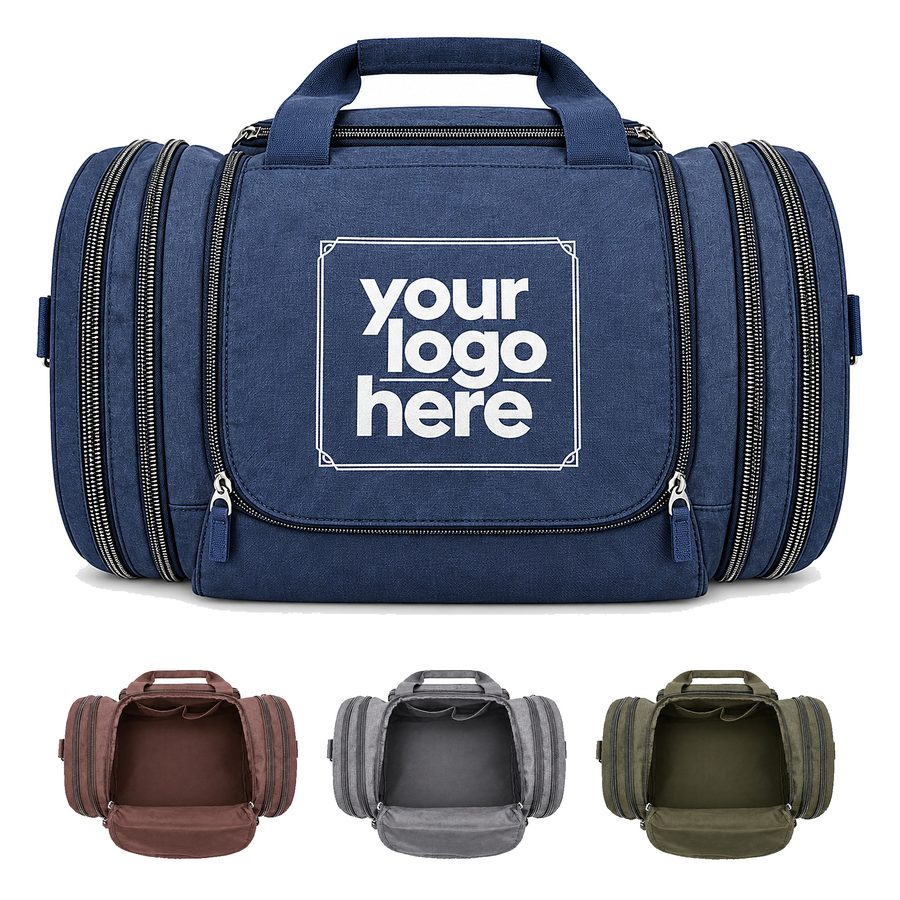 Multi-Pocket Polyester Weekender Duffel Bag