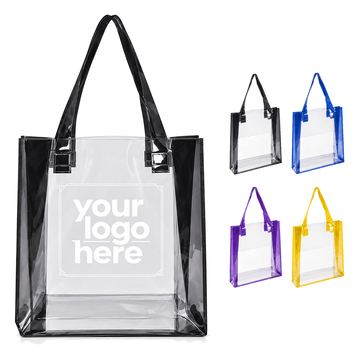 Open-Top Tinted Clear Tote Bag